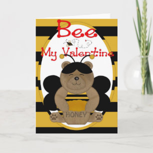 Cartes Pour Fêtes Annuelles Bee My Valentine Honey Bee Boy Greeting Card d1