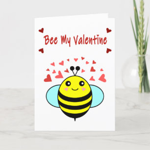 Cartes Pour Fêtes Annuelles Bee My Valentine - Jolie Bee Valentine's Day