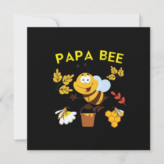 Cartes Pour Fêtes Annuelles Beekeeper Art Papa Bee (Devant)