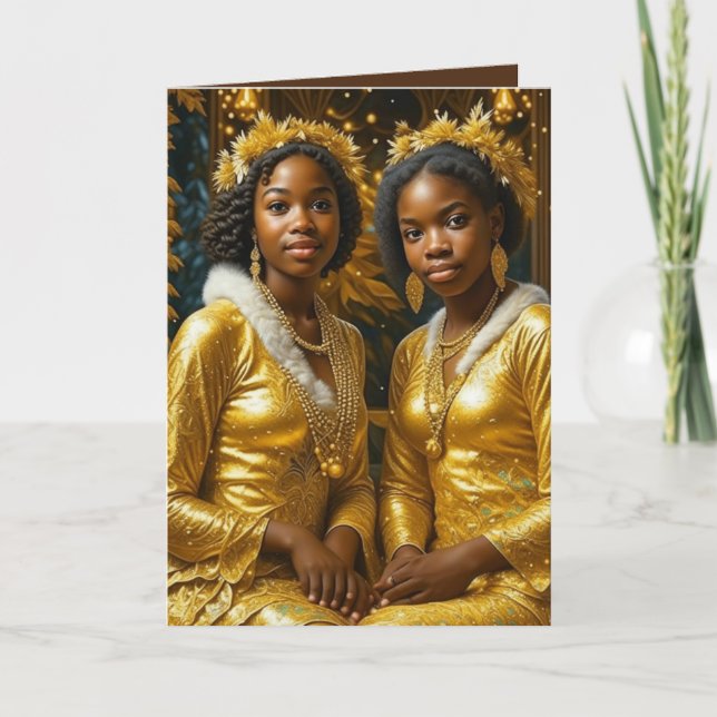 Cartes Pour Fêtes Annuelles Bela Brown Sisters sont comme des Étoiles (Devant)