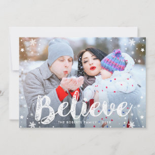 Cartes Pour Fêtes Annuelles BELIEVE   christmas holiday greeting card