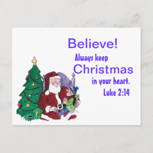 Cartes Pour Fêtes Annuelles Believe—Père Noël