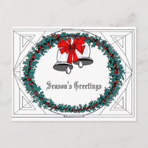 Cartes Pour Fêtes Annuelles Bell Wreath