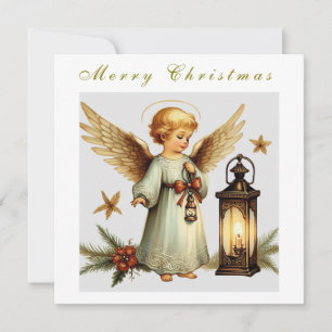 Cartes Pour Fêtes Annuelles Belle ange de Noël vintage 