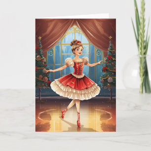 Cartes Pour Fêtes Annuelles Belle Ballerine de la Suite Casse-Noisette de Noël