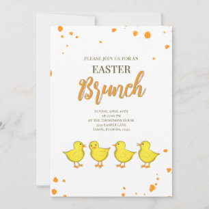 Cartes Pour Fêtes Annuelles Belle Brunch de Pâques Chicks sur mesure