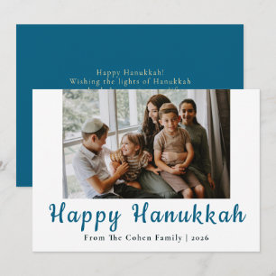 Cartes Pour Fêtes Annuelles Belle calligraphie Hanukkah le plus heureux famill