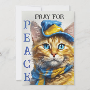 Cartes Pour Fêtes Annuelles Belle chatte jaune aux yeux bleus - ukraine