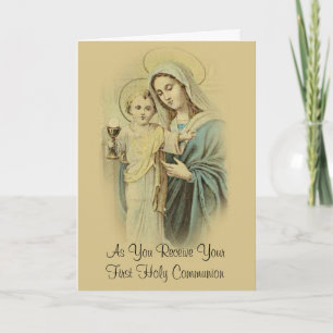 Cartes Pour Fêtes Annuelles Belle Communion catholique