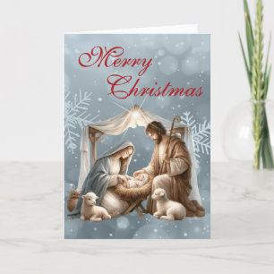 Cartes Pour Fêtes Annuelles Belle Crèche de Noël