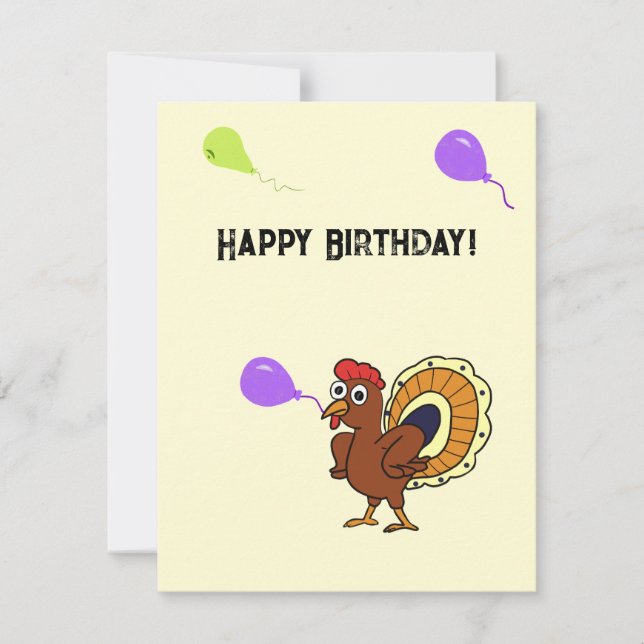 Cartes Pour Fêtes Annuelles Belle dinde (Devant)