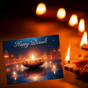 Cartes Pour Fêtes Annuelles Belle Diya Festival de lumière Happy Diwali