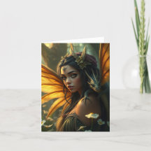Belle Dragon Fairy Portrait Card