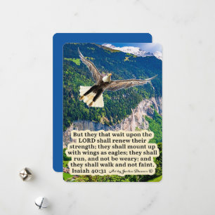 Cartes Pour Fêtes Annuelles Belle Écriture de l'Aigle Ésaïe 40:31