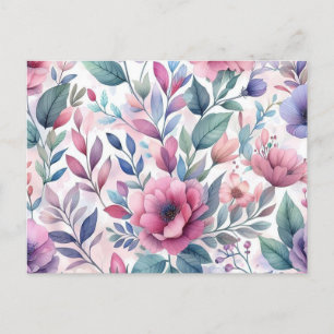Cartes Pour Fêtes Annuelles Belle fleur coloré sans couture motif