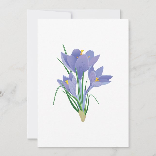 Cartes Pour Fêtes Annuelles Belle fleur de crocus (Devant)