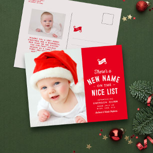 Cartes Pour Fêtes Annuelles Belle liste de mignonne bébé's premier rouge de No