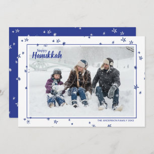 Cartes Pour Fêtes Annuelles Belle Main Tirée Étoiles Joyeux Famille Hanoukka