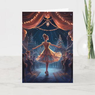 Cartes Pour Fêtes Annuelles Belle Noisette Hiver Ballerina Noël