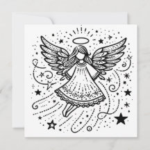 Belle œuvre d'art de coloriage Ange de Noël
