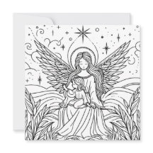 Belle œuvre d'art de coloriage Ange gardien