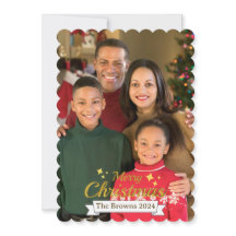 Belle photo de famille Joyeux voeux de Noël