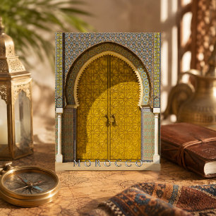 Cartes Pour Fêtes Annuelles Belle porte marocaine à Fès