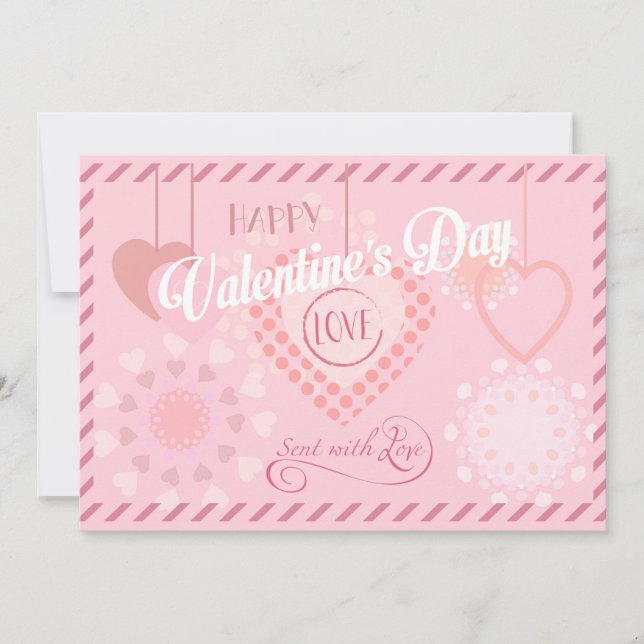 Cartes Pour Fêtes Annuelles Belle Saint Valentin Design moderne Boho (Devant)