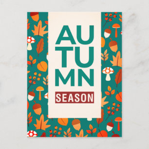 Cartes Pour Fêtes Annuelles Belle saison d'automne avec pin et Feuille