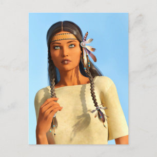 Cartes Pour Fêtes Annuelles Belle tenue autochtone amérindienne