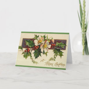 Cartes Pour Fêtes Annuelles Belle Vacances Vintages victoriennes Noël