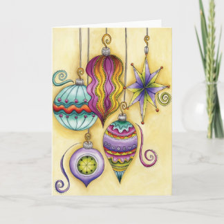 Cartes Pour Fêtes Annuelles Belle Verre Colorée Ornements de Noël