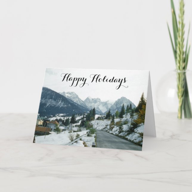 Cartes Pour Fêtes Annuelles Belle Ville Vienne Snowy Autriche Paysage (Devant)