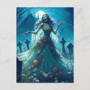 Cartes Pour Fêtes Annuelles Belle Zombie dans le cimetière
