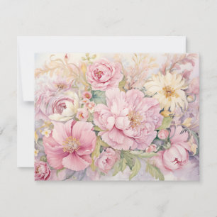 Cartes Pour Fêtes Annuelles Belles pivoines roses 