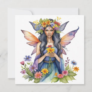 Cartes Pour Fêtes Annuelles Beltane Fée d'Été Floral Wicca Sabbat