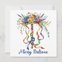 Beltane Maipole Floral L'été Commence Sabbat