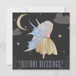 Cartes Pour Fêtes Annuelles Beltane Night Fairy & Sky Wiccan Sabbat