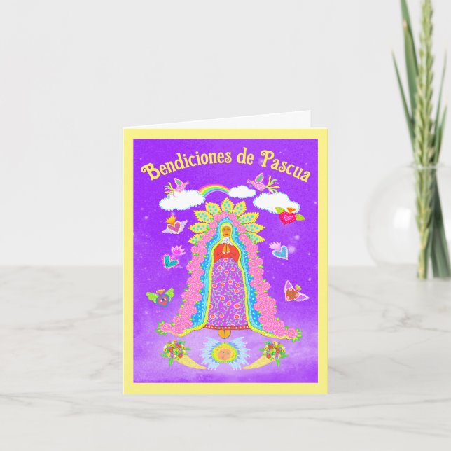 Cartes Pour Fêtes Annuelles Bendiciones de Pasqua Espagne Pâques (Devant)