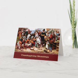 Cartes Pour Fêtes Annuelles Bénédiction d'action de grâce. Art