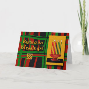 Cartes Pour Fêtes Annuelles Bénédiction de Kwanzaa