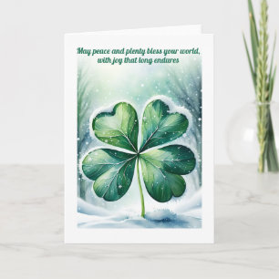 Cartes Pour Fêtes Annuelles Bénédiction de Noël irlandaise personnalisée