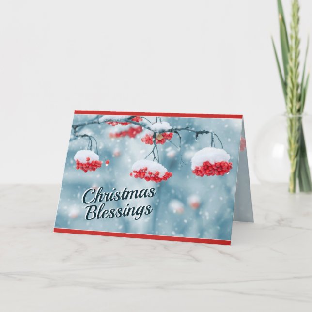 Cartes Pour Fêtes Annuelles Bénédiction de Noël, Psaume 29:11 Verse de la Bibl (Devant)