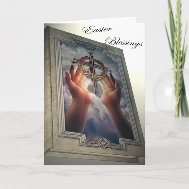 Cartes Pour Fêtes Annuelles Bénédiction de Pâques (Devant)