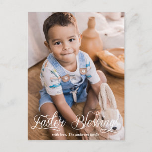 Cartes Pour Fêtes Annuelles Bénédiction de Pâques Bébé Enfants Famille Photo