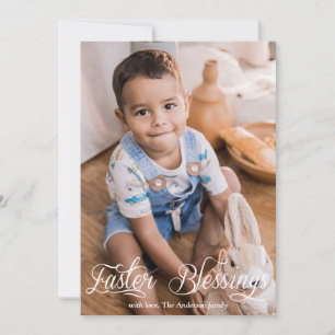 Cartes Pour Fêtes Annuelles Bénédiction de Pâques Bébé Enfants Famille Photo