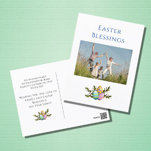 Cartes Pour Fêtes Annuelles Bénédiction de Pâques Famille chrétienne moderne
