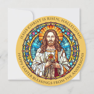 Cartes Pour Fêtes Annuelles Bénédiction de Pâques Jésus Christ Religieux