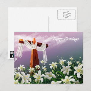 Cartes Pour Fêtes Annuelles Bénédiction de Pâques. Religieux chrétienne