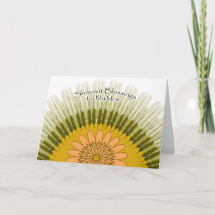 Cartes Pour Fêtes Annuelles Bénédiction de Shavuot pour ma maman, soleil d'org